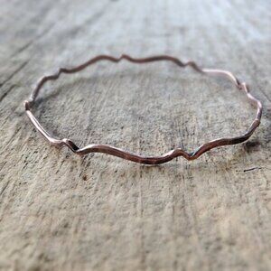 Antique Copper Bangle Ethnic Exotic Bohemian - Size 8